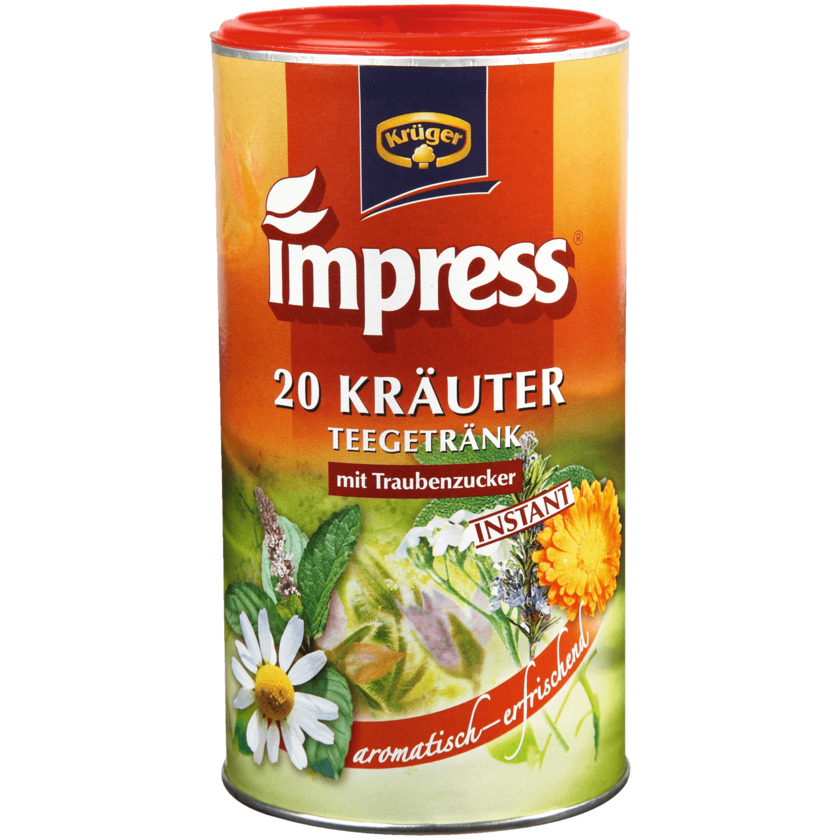 Krüger Impress Kräuter Teegetränk mit Traubenzucker 200g